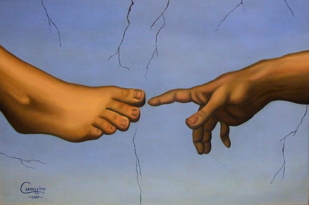 "Hand to Foot" painting by Dr. David D Carrozzino DPM